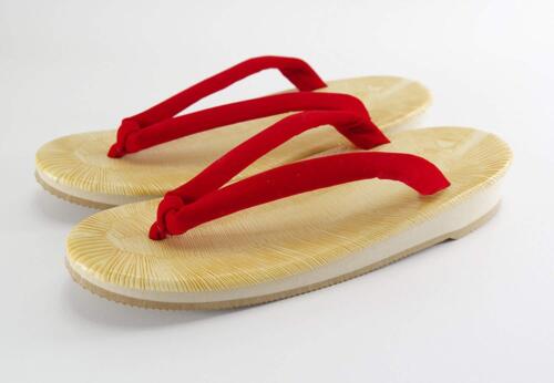 Sandali tradizionali giapponesi Zori Setta da donna rossi taglia 24 cm dal Giappone - Foto 1 di 7