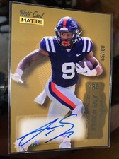 Jerrion Ealy 2022 Wild Card Matte #MB-A Gold #65/100 RC Ole Miss Chiefs HOT Rare