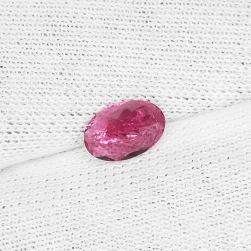 0,96 Cts Best Fire Tormalina Rosa Rossastra Naturale Rubelite Ovale .....!!!!! - Foto 2 di 2