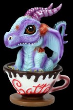 Drachenfigur in Tasse - Latte mit Eugene - Fantasy Drache Kaffee 13,5cm