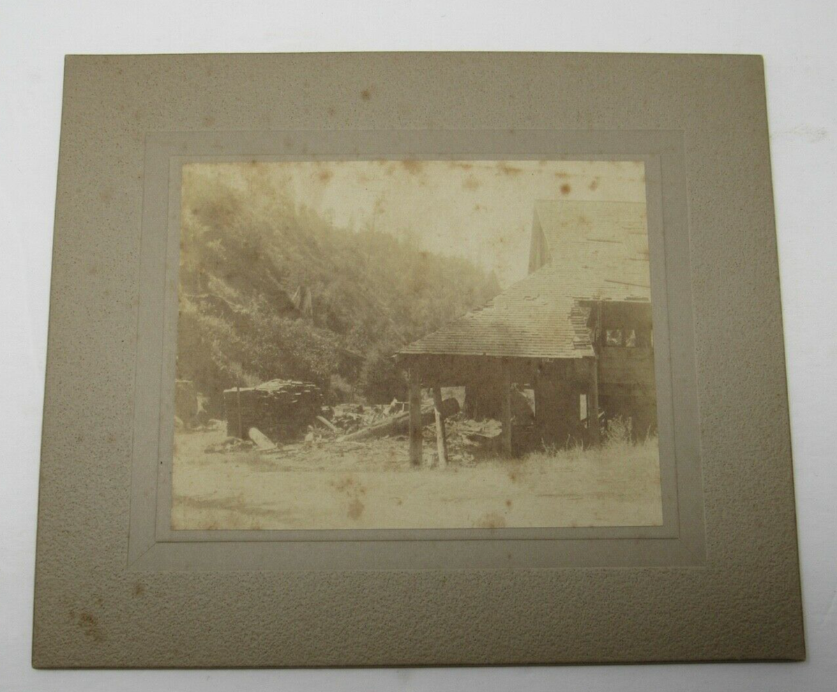 Photo Ancienne 1890, Scierie Abandonnée, Calaveras County, USA, Tirage Cabinet