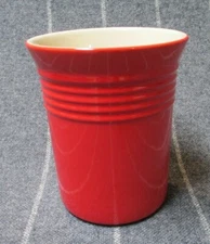 Well Equipped Kitchen Red Ceramic Utensil Kitchen Tool Holder  Red Glossy Finish