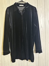 Vintage Karen Kane Black Velvet Blouse Made in USA