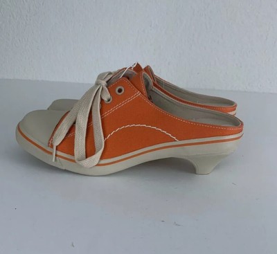 orange mules shoes