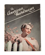 Vintage The American Hairdresser Magazine May 1939 Lady Hairstyles Beauty Trends