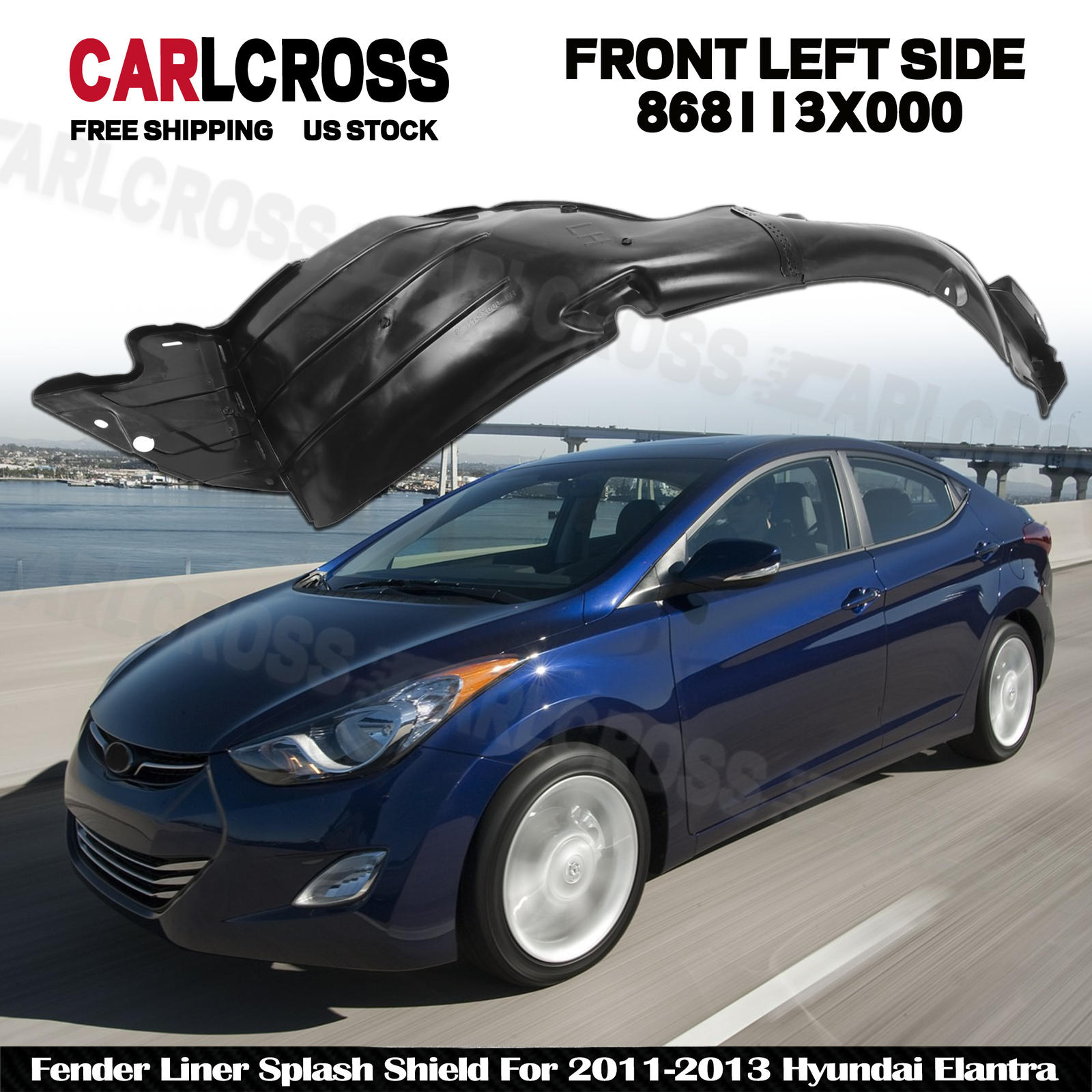 Splash Shield For 2011-2013 Hyundai Elantra Front Left Side Korea Made Sedan