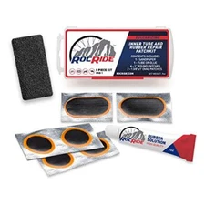 RocRide 8 PC Bike Inner Tube Patch Kit. Bicycle Tire Repair Kit.
