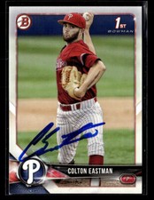 Colton Eastman signed auto 2018 Bowman Draft #BD-96 card