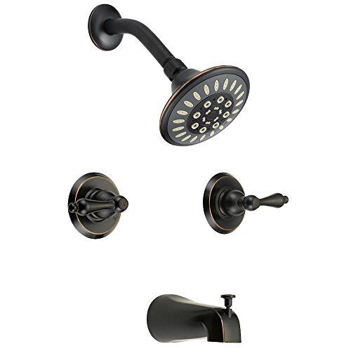 Designers Impressions Oil Rubbed Bronze Tub / Shower Combo Faucet#651693