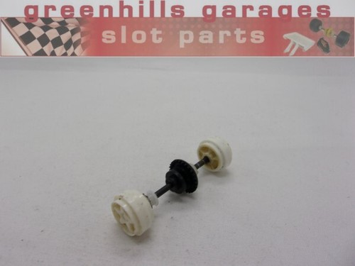 Greenhills Scalextric Renault Mecane Hinterachse + Räder weiß - gebraucht - P7758 **