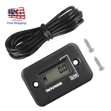 For 2 Stroke LCD Digital Tachometer Chainsaw Engine Tach Hour Meter Waterproof