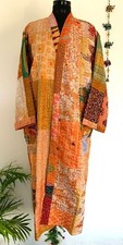 Indian Patchwork Kantha Jacket, Soft Silk Kantha Jacket, Cotton Bath Robe Kimono