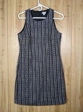 J.Crew Blue Tweed Sleeveless Sheath Dress Sz 2 Lined Classic Quiet