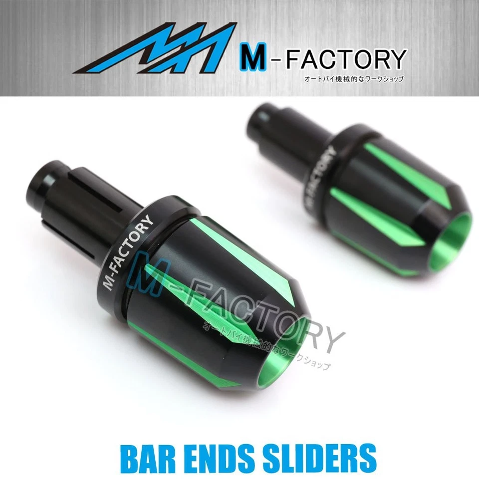 Deslizadores de extremos de barra de carreras verdes para Kawasaki ZX-10R Ninja ZX-6R 2014 15 16 17 Foto 4 de 4