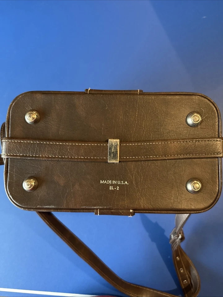 Estuche para cámara de cuero marrón vintage EL-2 con correa - Hecho en EE. UU. Foto 2 de 4