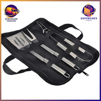 Grillbesteck Set 3-Teilig Edelstahl Grillwerkzeug Mit Tragetasche BBQ Camping