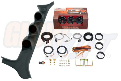 #ad GlowShift B7 Boost EGT Fuel PSI Gauges Triple Pod for 92 97 Ford Powerstroke $346.99
