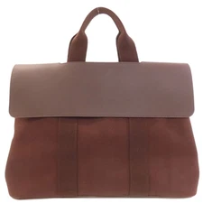 HERMES  Valparaiso MM Handbag Canvas Leather Ladies [Used]