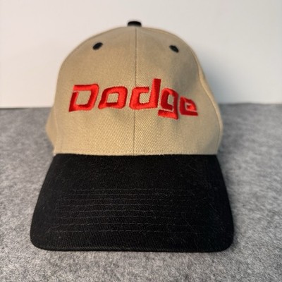 Vintage Dodge Hat Two Tone Embroidered Cap, Khaki/Black