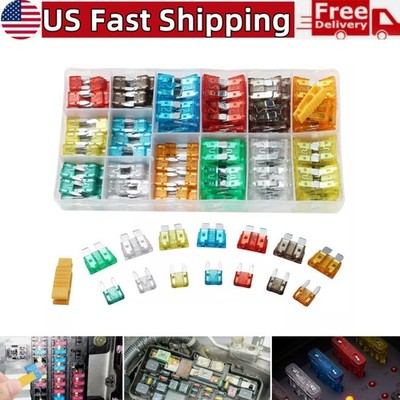 220Pcs Car Truck Auto Blade Fuse Automobile Assortment Kit Box for most Vehicles