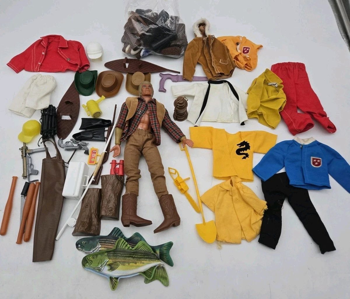 Lot De 3 Panoplies De Ski Vintage Pour Big Jim - Mattel Années 1970