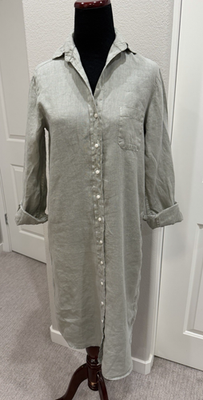 linen brown dress ROVE Linen Maxi Dress - Low Back