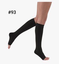 JOBST Relief Knee High 30-40 mmHg Compression Stockings Open Toe Black Small 93