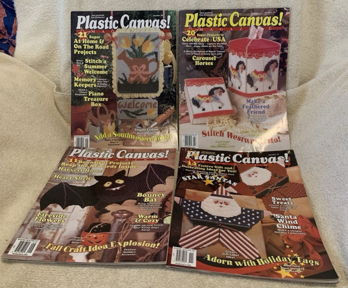 4 Pc Plastic Canvas Magazines #38,39,40,41 Lot #29 - GUC