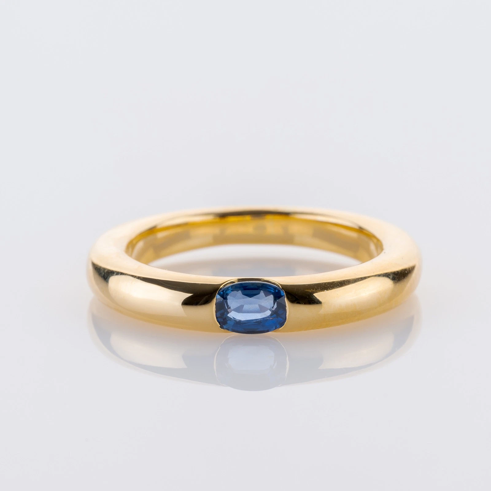 Cartier — 0.5ct Sapphire Ring by Cartier in 18K Yellow Gold