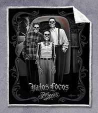DGA Tees - Sherpa VATOS LOCOS - 50" x 60" Throw Blanket