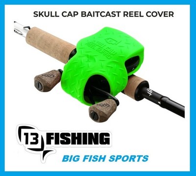 13 FISHING Skull Cap Baitcast Reel Cover - LIME GREEN - #SC-C2-L FREE USA  SHIP! | eBay