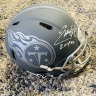 Eddie George Autographed Slate Full Size Helmet Titans