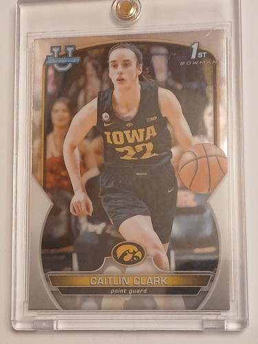 ⏫️🔥 CAITLIN CLARK 2022 Bowman U Iowa 1st Rookie RC FEVER ROY! MINT GRADEABLE! - Picture 1 of 13
