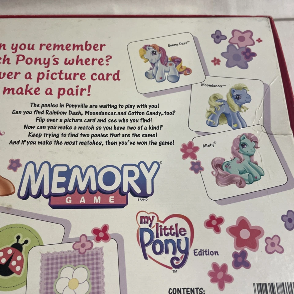My Little Pony Memory Game by Hasbro Gaming 2003 vintage 71/72 Cards - Image 4 of 4