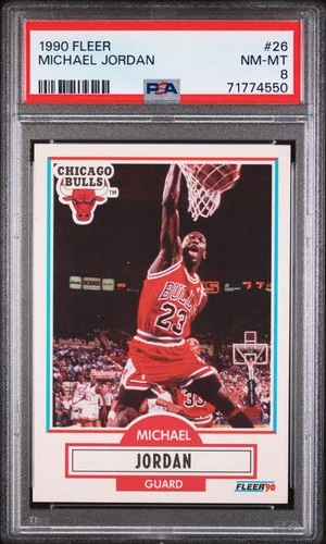 1990 FLEER #26 MICHAEL JORDAN PSA 8