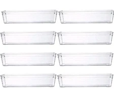 Backerysupply Clear Plastic Drawer Organizer Tray for Vanity Cabinet...