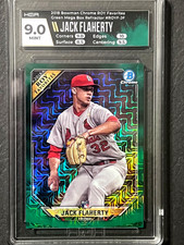 2018 Bowman Chrome ROY, JACK FLAHERTY, Grn Mega Refractor, /99 (MINT)