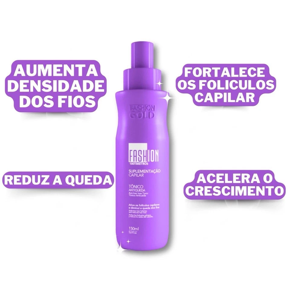 Tônico Anti Queda Capilar FASHION GOLD (viral No 🇧🇷)  - Image 2 of 4