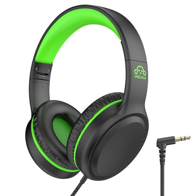 #ad Green Wired Headphones For Boys Portable On Ear Youth Headphones For School Airp $15.55