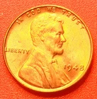 1948-P Lincoln Wheat Cent Penny GEM RED BU From an Original Bank Roll