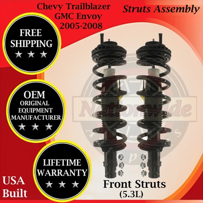#ad KYB OEM Front Struts For 2005 2008 Chevy Trailblazer GMC Envoy 5.3L 10yr Warran. $334.00