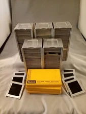 5 Slide Trays, 4 Airequipt, 1 Eastman Kodak W/100+ Slides of 60's-70's Europe 