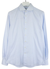 SUITSUPPLY Try On Extra Slim Fit Formal Shirt Men's 41 / 16 Pinstripe Blue