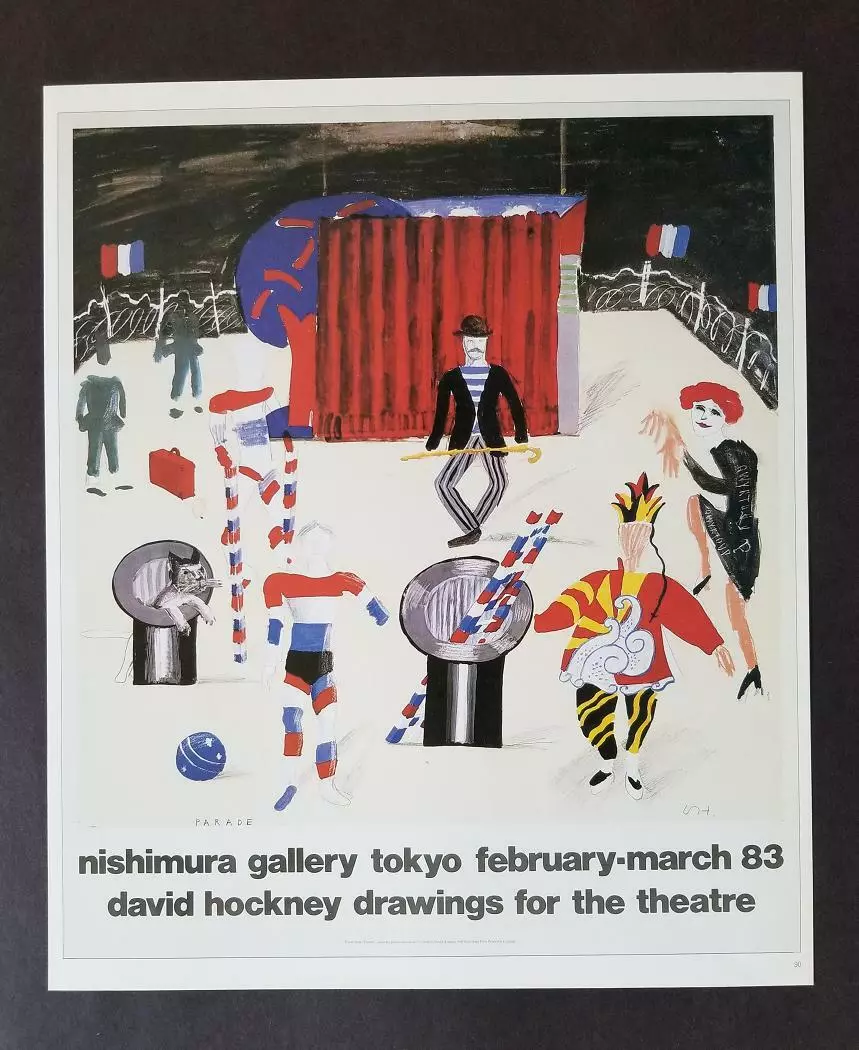 David Hockney "Drawings For The Theatre"Parade Poster