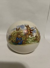 Royal Doulton Bunnykins Money Ball Bank Making Hay Vintage Made In England