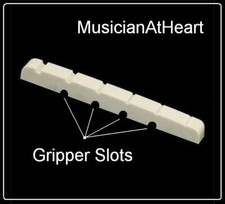 MusicianAtHeart NO GLUE SLOTTED BONE NUT for FENDER Electric Guitar Real Bone