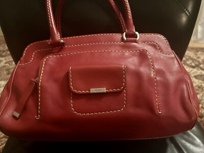 Orig Tod s Handtasche Damen  medium Henkeltasche Leder