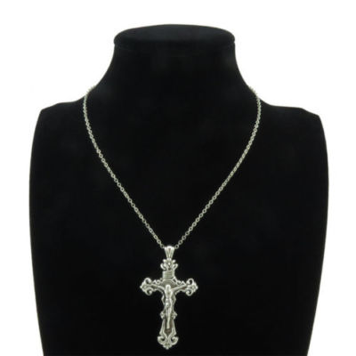 Collana Con Crocifisso 3D In Argento 925 - Gioiello Religioso Uomo E Donna