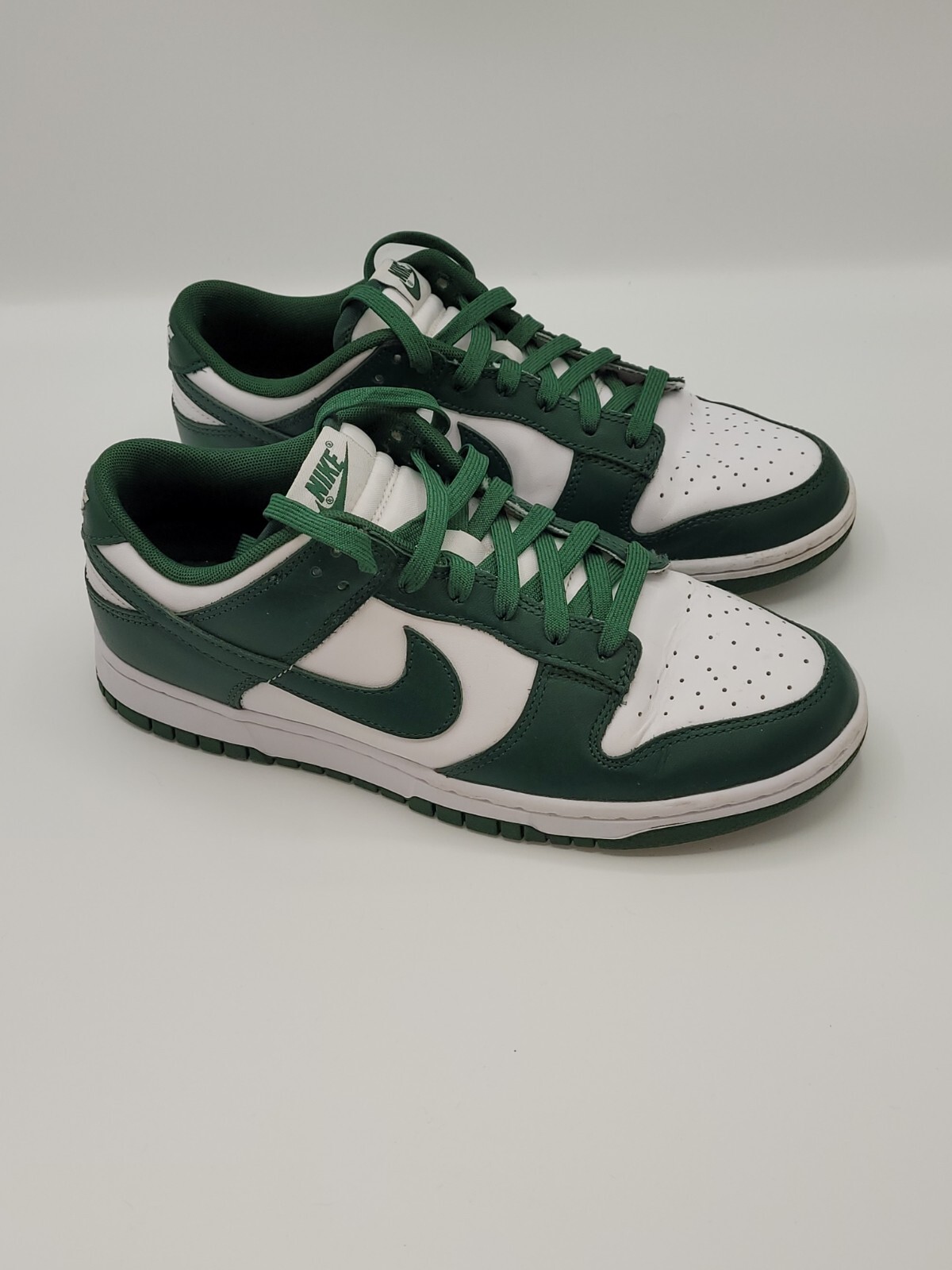 Nike Dunk Low Michigan State Sneakers Size 7.5 UK Dark Green | eBay