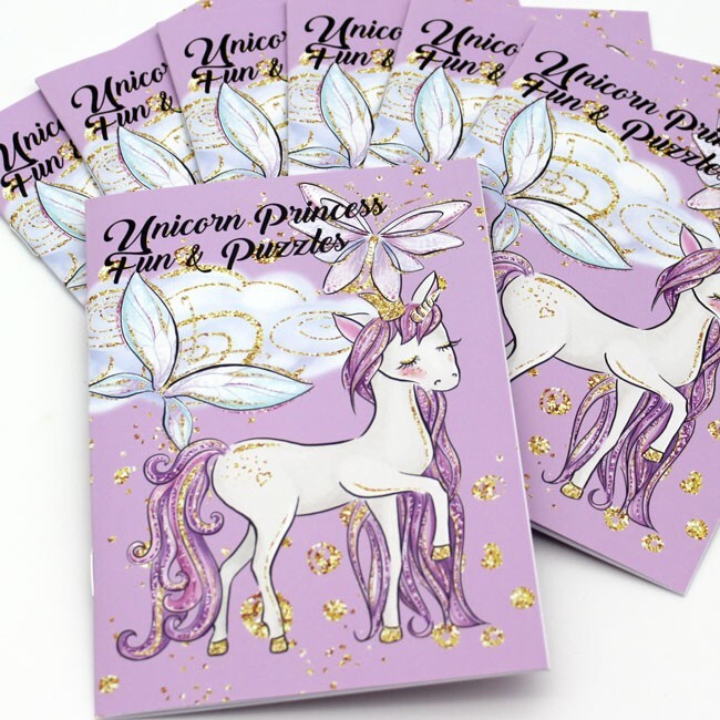 20 Unicorn Activity Booklets A6 | Party Bag Fillers Puzzles | UK Made